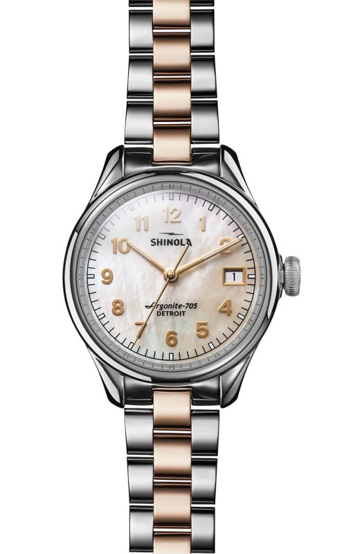 Shinola The Vinton 32mm White Mother Of Pearl Dial Unisex Watch