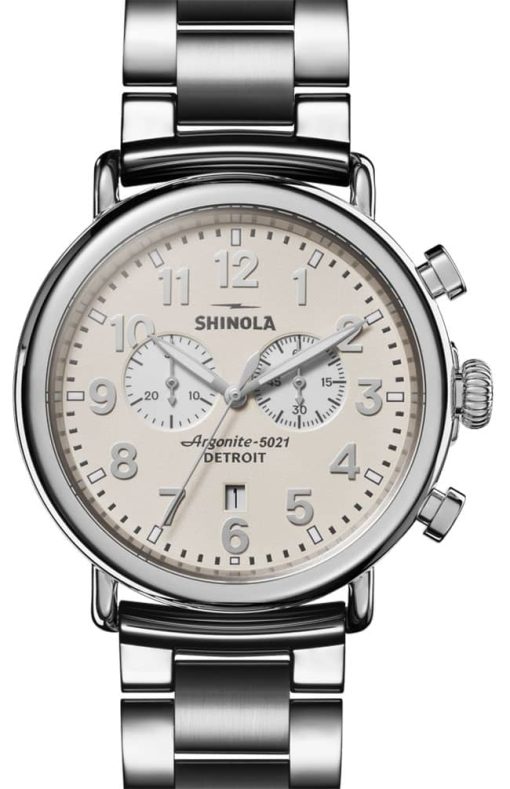Shinola The Runwell Chrono 47mm Stainless Steel Mens Watch