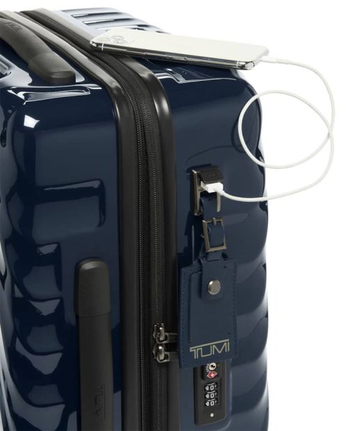 TUMI 19 Degree Navy International Expandable 4 Wheeled Carry-On - Image 6