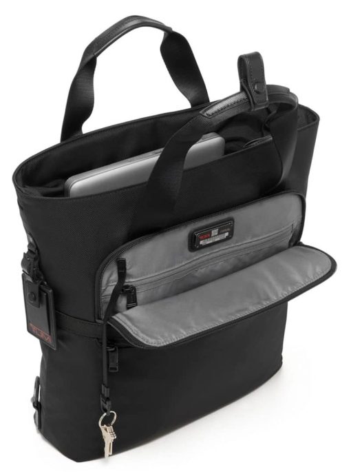 TUMI Alpha 3 Black Tote Backpack - Image 2