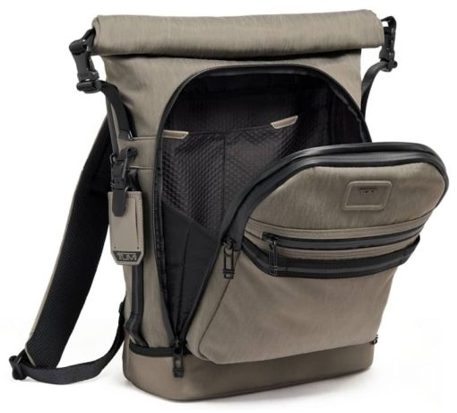 TUMI Alpha Bravo Sand Ally Roll Top Backpack - Image 2