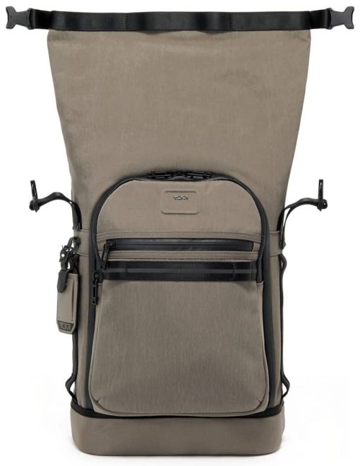 TUMI Alpha Bravo Sand Ally Roll Top Backpack - Image 4