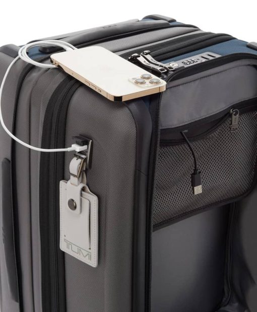 TUMI Alpha Navy/Grey International Dual Access 4 Wheeled Carry-On - Image 4