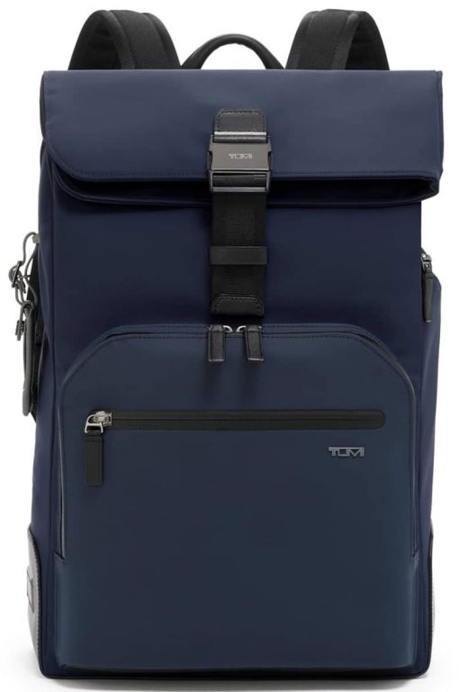 TUMI Harrison Navy Osborn Roll Top Backpack