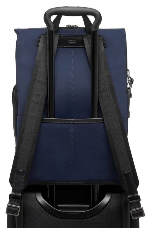 TUMI Harrison Navy Osborn Roll Top Backpack - Image 6