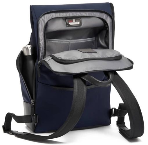 TUMI Harrison Navy Osborn Roll Top Backpack - Image 5