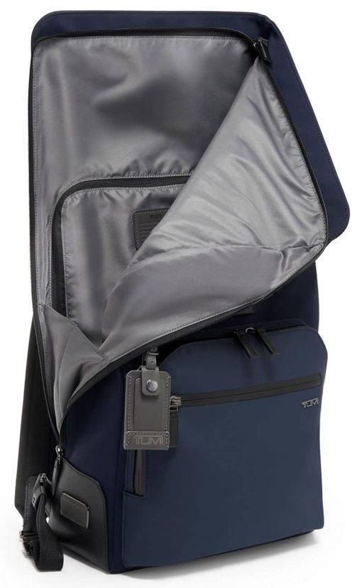 TUMI Harrison Navy Osborn Roll Top Backpack - Image 2