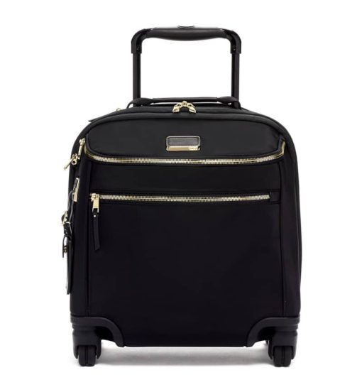 TUMI Voyageur Black/Gold Oxford Compact Carry-on