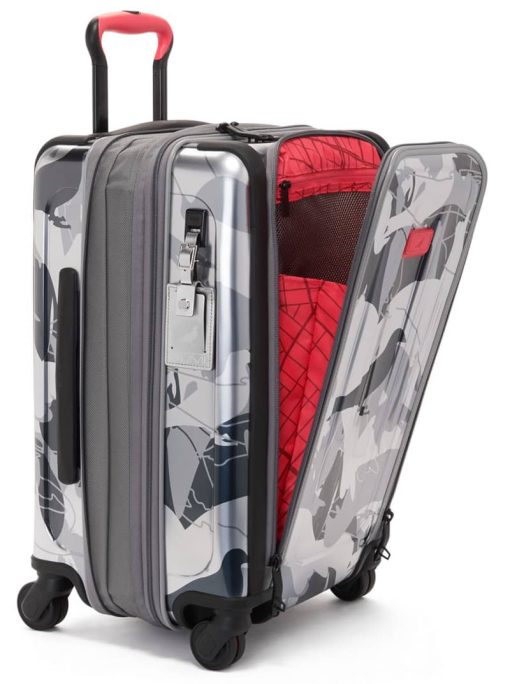 TUMI Staple Silver w/ Red Accents International Expandable 4 Wheeled Carry-On - Image 5