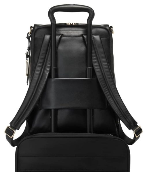 TUMI Voyageur Black Leather Liv Backpack/Tote - Image 5