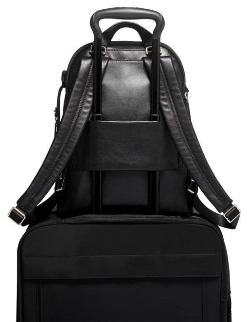 TUMI Voyageur Black Leather Hannah Backpack - Image 5