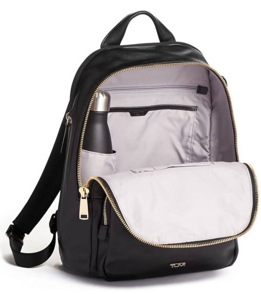TUMI Voyageur Black Leather Hannah Backpack - Image 3