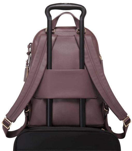 TUMI Voyageur Dark Mauve Leather Hannah Backpack - Image 5
