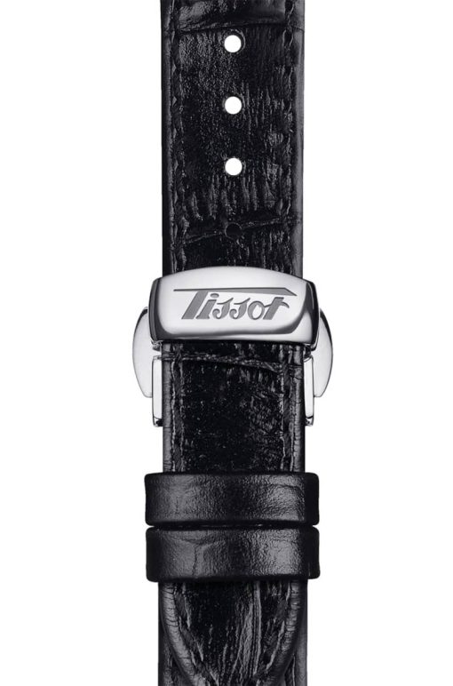 Tissot Heritage Porto Quartz Silver Dial Black Alligator Leather Watch, 42.45mm - Image 6