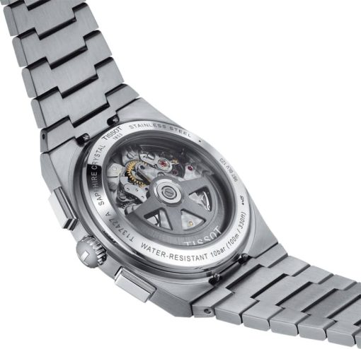 Tissot PRX Automatic Chronograph White Dial Silver-Tone SS Bracelet Watch, 42mm - Image 5