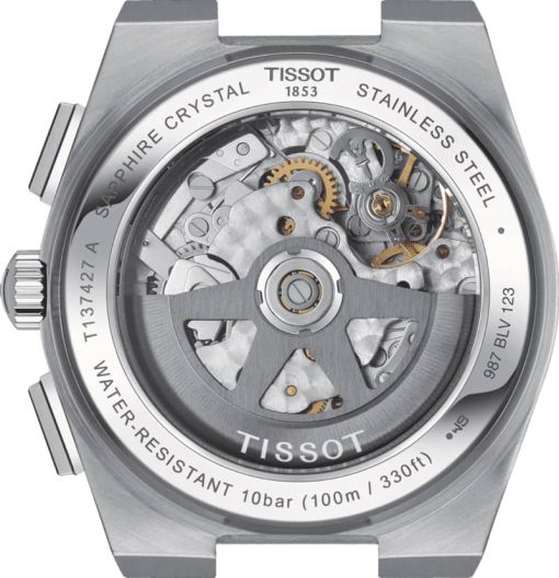 Tissot PRX Automatic Chronograph White Dial Silver-Tone SS Bracelet Watch, 42mm - Image 3