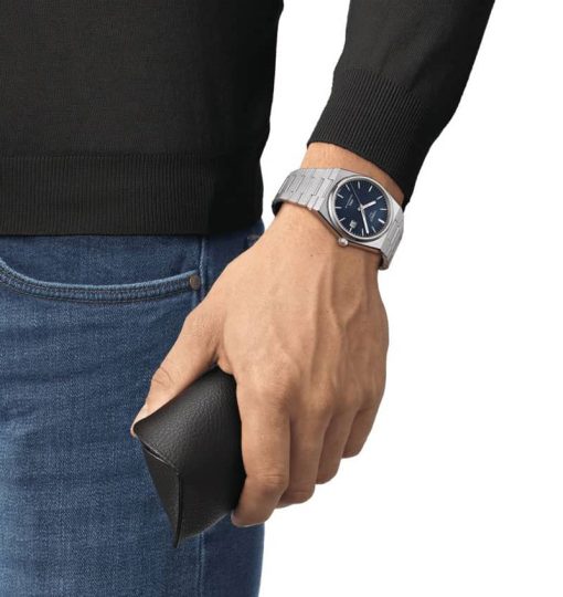 Tissot PRX Powermatic 80 Automatic Blue Dial Stainless Steel Bracelet Watch, 39.5mm - Image 4