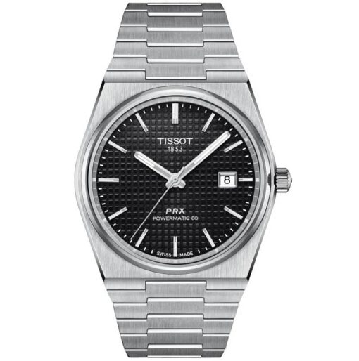 Tissot PRX Powermatic 80 Automatic Black Dial  Stainless Steel Watch, 39.5mm