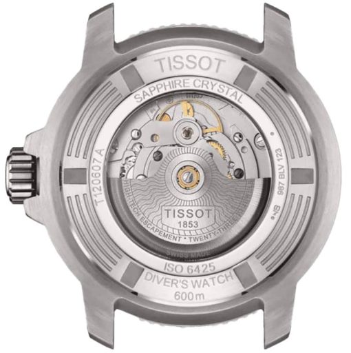 Tissot Seastar 2000 Professional Powermatic Black Dial & Rubber Strap Watch, 46mm - Image 3