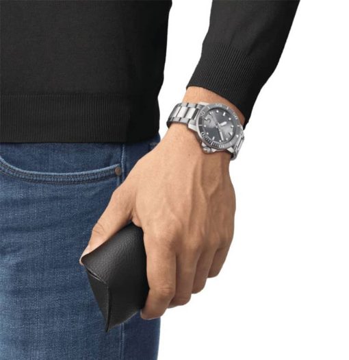 Tissot Seastar 1000 Powermatic 80 Grey Dial Stainless Steel Bracelet Watch, 43mm - Image 5