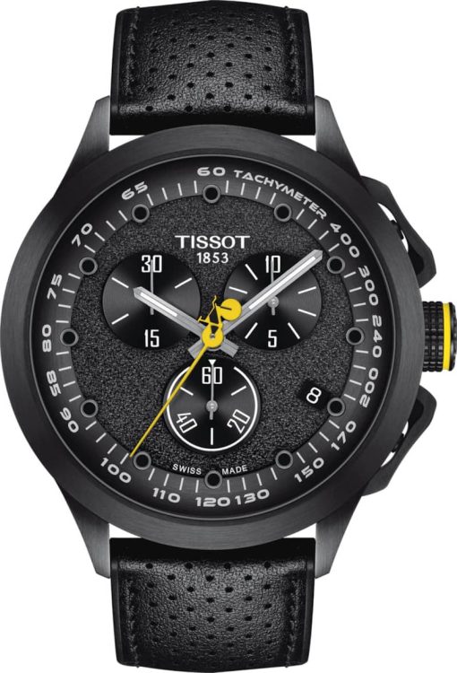 Tissot T-Race Special Edition Cycling Tour De France Chronograph Black Watch w/ Yellow Accents, 45mm