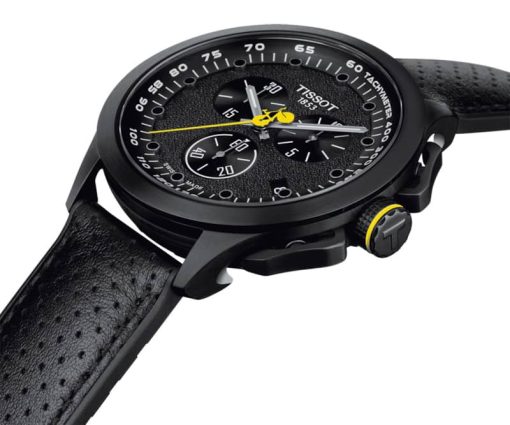 Tissot T-Race Special Edition Cycling Tour De France Chronograph Black Watch w/ Yellow Accents, 45mm - Image 4