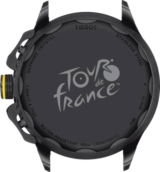 Tissot T-Race Special Edition Cycling Tour De France Chronograph Black Watch w/ Yellow Accents, 45mm - Image 3
