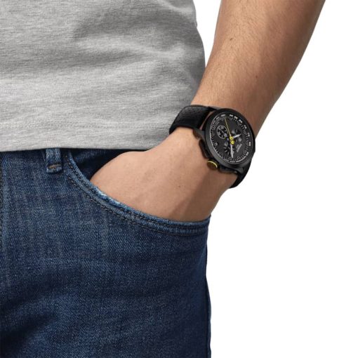 Tissot T-Race Special Edition Cycling Tour De France Chronograph Black Watch w/ Yellow Accents, 45mm - Image 7
