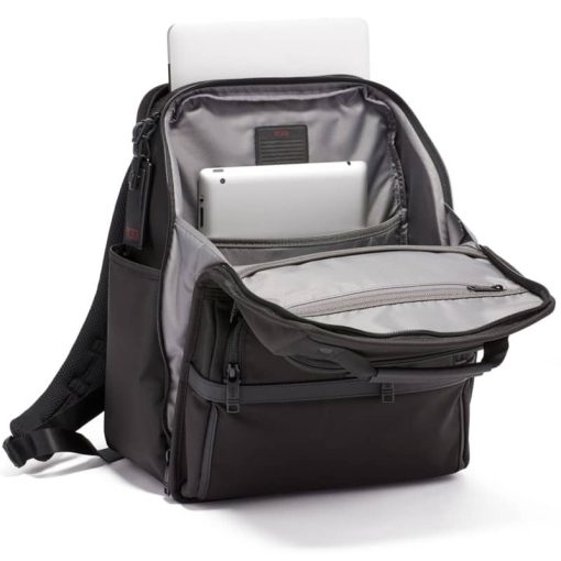 TUMI Alpha 3 Black Compact Laptop Brief Pack - Image 2