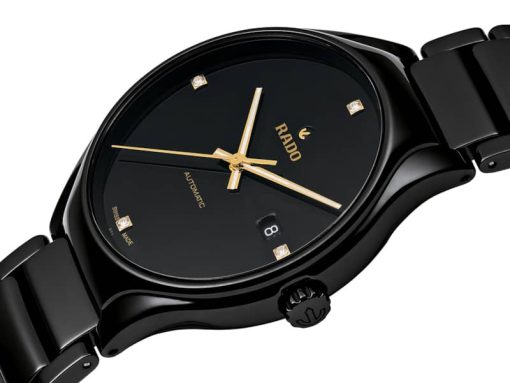 Rado True Diamonds Quartz Black Dial Ceramic Watch, 40mm - Image 2