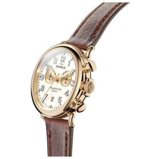 Shinola The Runwell Chrono Ivory Dial Cattail Leather Watch, 41mm - Image 2