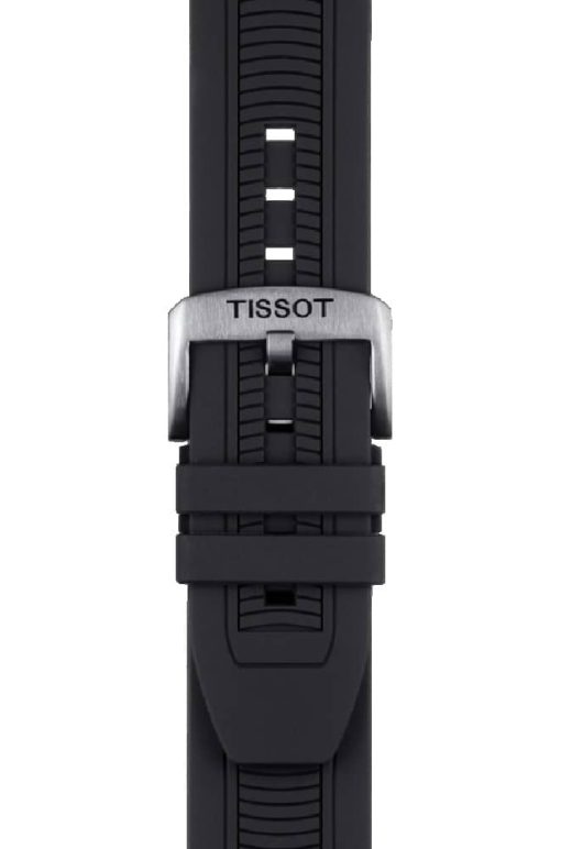 Tissot T-Race Chronograph White Dial Black Silicone Strap Watch, 43mm - Image 2