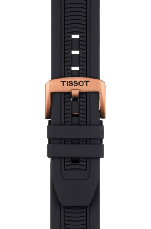 Tissot T-Race Chronograph Black Dial & Silicone Strap Watch, 43mm - Image 2