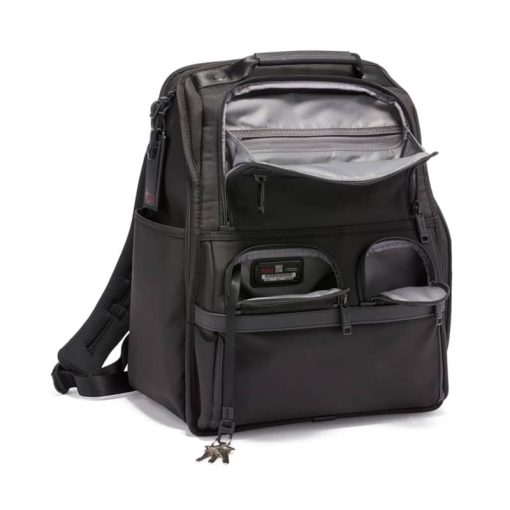 TUMI Alpha 3 Black Compact Laptop Brief Pack - Image 3