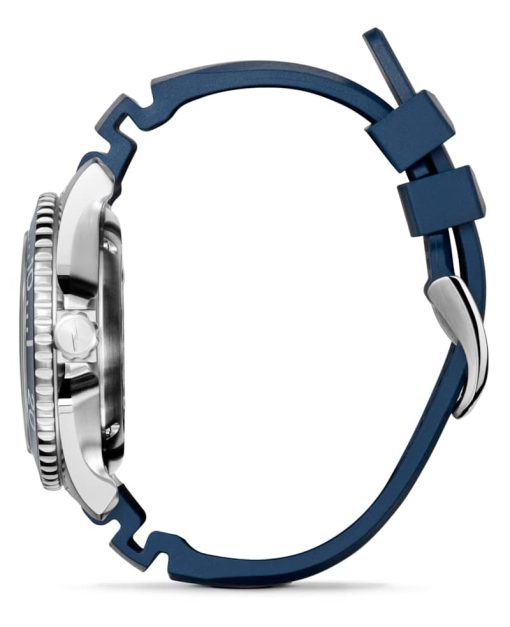 Shinola The Lake Michigan Monster Automatic Blue Dial Rubber Strap Watch, 43mm - Image 3