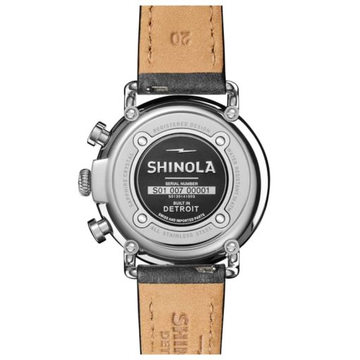 Shinola The Runwell Chrono Cloud Blue Dial Leather Watch, 41mm - Image 6