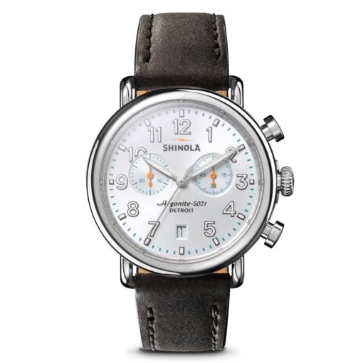 Shinola The Runwell Chrono Cloud Blue Dial Leather Watch, 41mm - Image 7