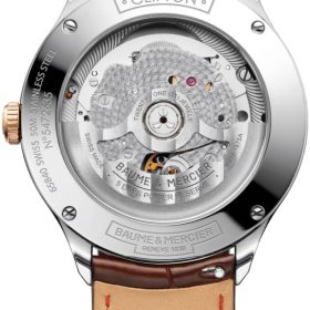 Baume & Mercier Clifton Automatic White Dial Brown Alligator Leather Watch, 40mm - Image 2