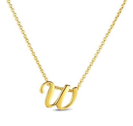 Roberto Coin 18K Small Script Initial 'W' Pendant