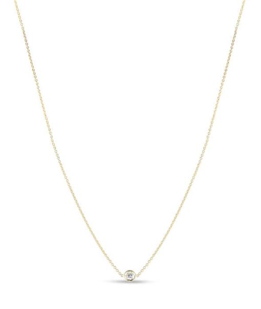 Roberto Coin 18KT  Gold Single Station Diamond Necklace