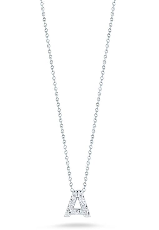 Roberto Coin 18K Love Letter 'A' Pendant With Diamonds