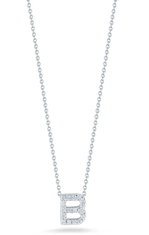 Roberto Coin 18K Love Letter 'B' Pendant With Diamonds