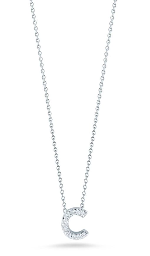 Roberto Coin 18K Love Letter 'C' Pendant With Diamonds