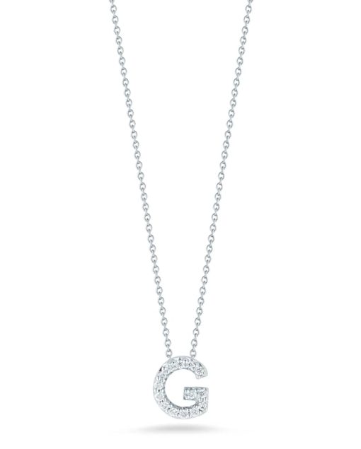 Roberto Coin 18K Love Letter 'G' Pendant With Diamonds