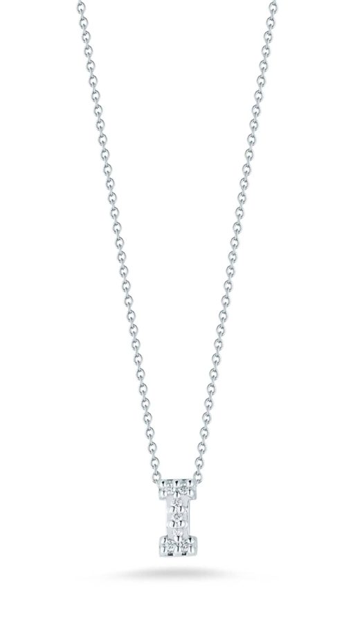 Roberto Coin 18K Love Letter 'I' Pendant With Diamonds