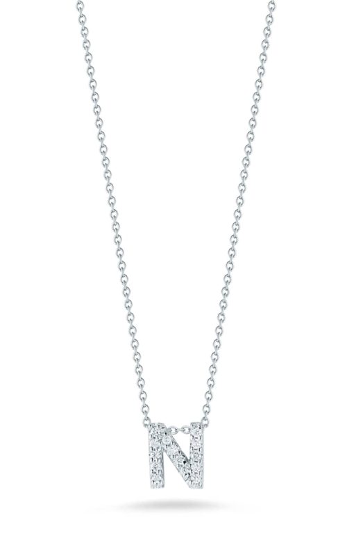 Roberto Coin 18K Love Letter 'N' Pendant With Diamonds