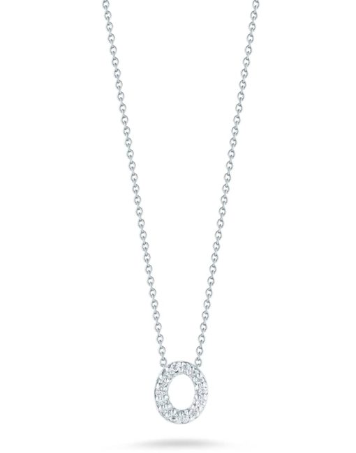 Roberto Coin 18K Love Letter 'O' Pendant With Diamonds