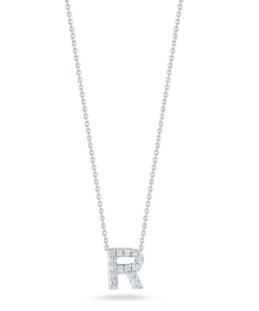 Roberto Coin 18K Love Letter 'R' Pendant With Diamonds