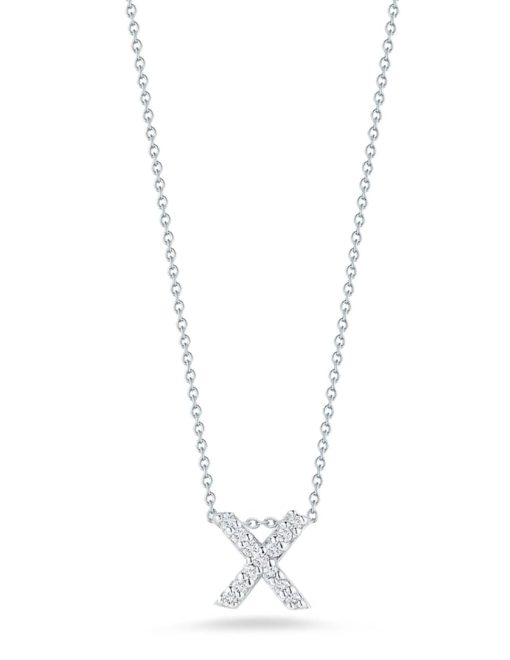Roberto Coin 18K Love Letter 'X' Pendant With Diamonds