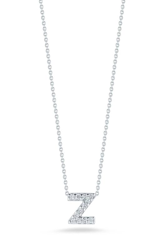 Roberto Coin 18K Love Letter 'Z' Pendant With Diamonds